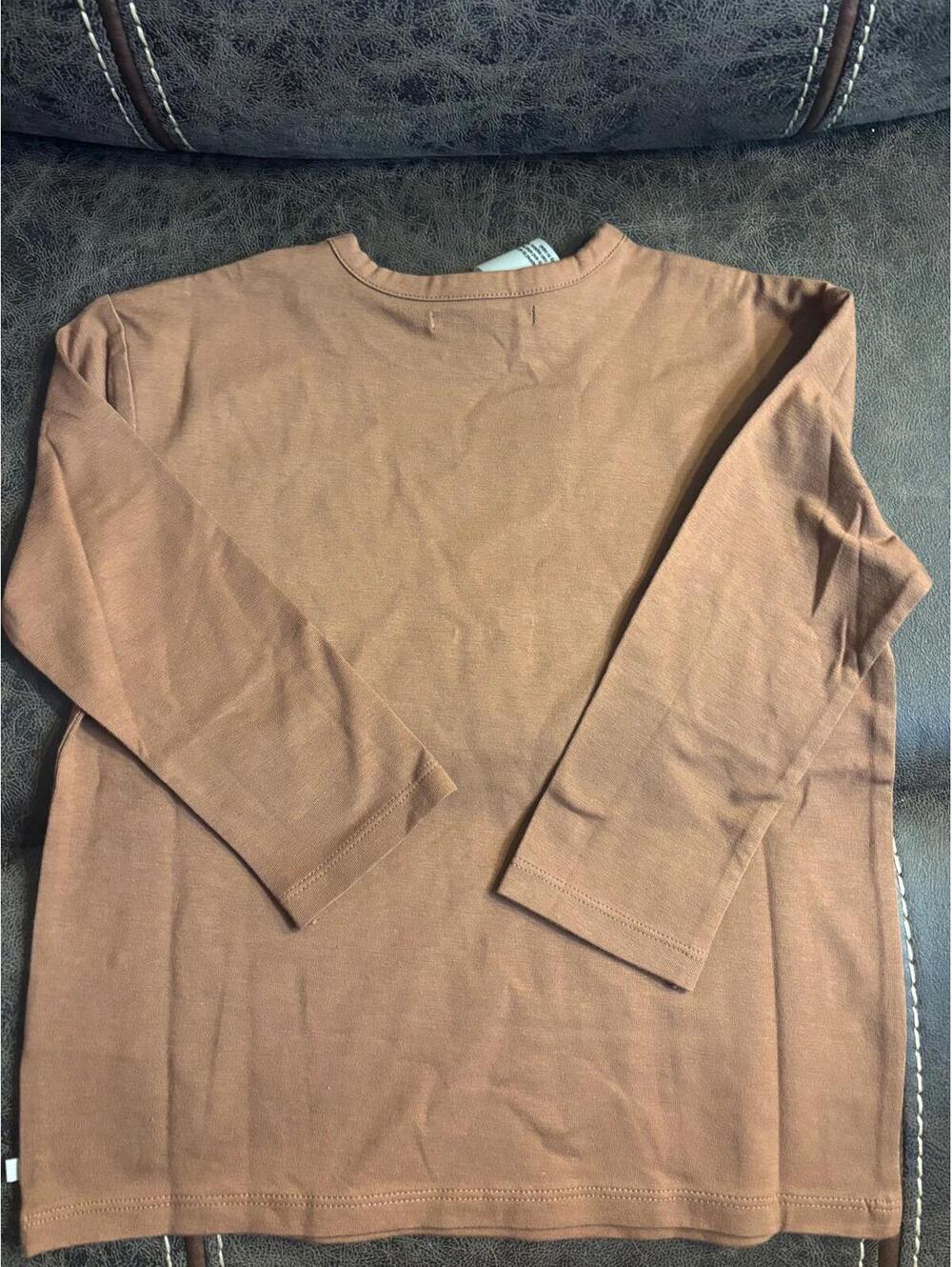 NWT The Sunday Collective “CINNAMON” Long Sleeve Tee 4 Years - Picture 3 of 3